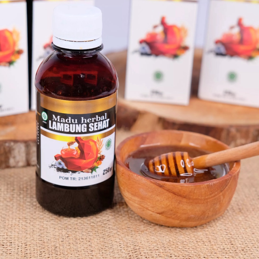 Obat Asam Lambung Naik/Tinggi Sakit Maag Akut Kronis Kembung Sering Mual dan Sendawa Madu Herbal Khusus Lambung