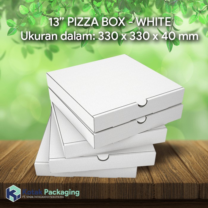 

Pizza Box 33 x 33 x 4 cm Polos - Kraft Putih