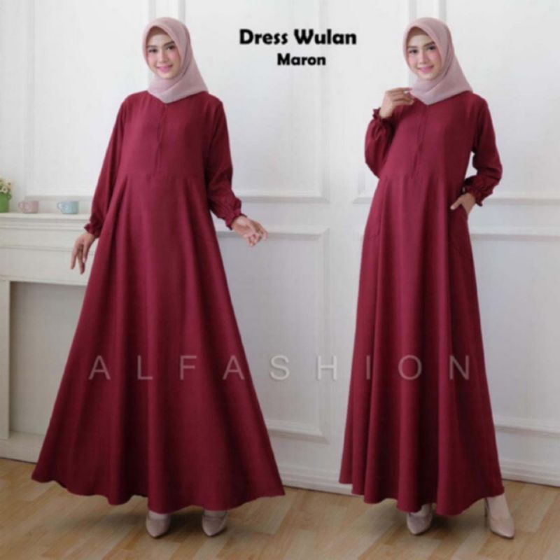 gamis wulan polos