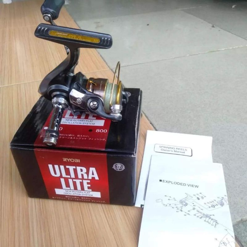 Reel ryobi ultralite ukuran 800 /Reel stand gomexus