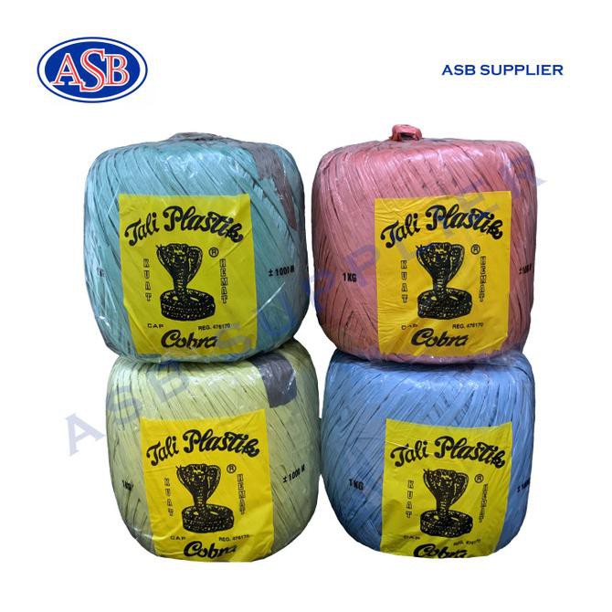 

✨BISA COD✨ Tali Rafia Plastik Warna Warni Merk Cobra (1 kg)