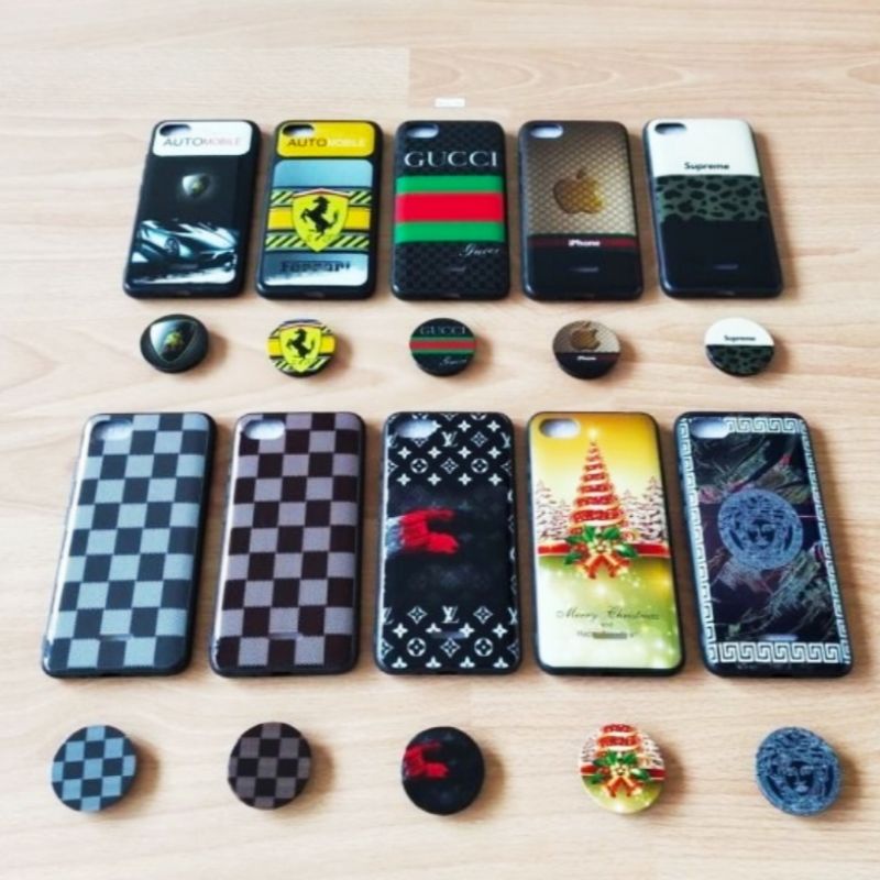 Fuze case Branded + Pop Socket Mirror Xiaomi redmi 6A