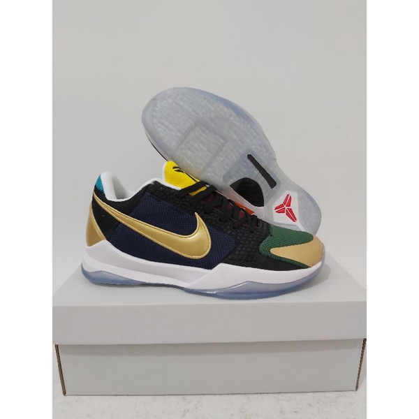 Sepatu Basket Nike Kobe 5 Protro Black Gold Red
