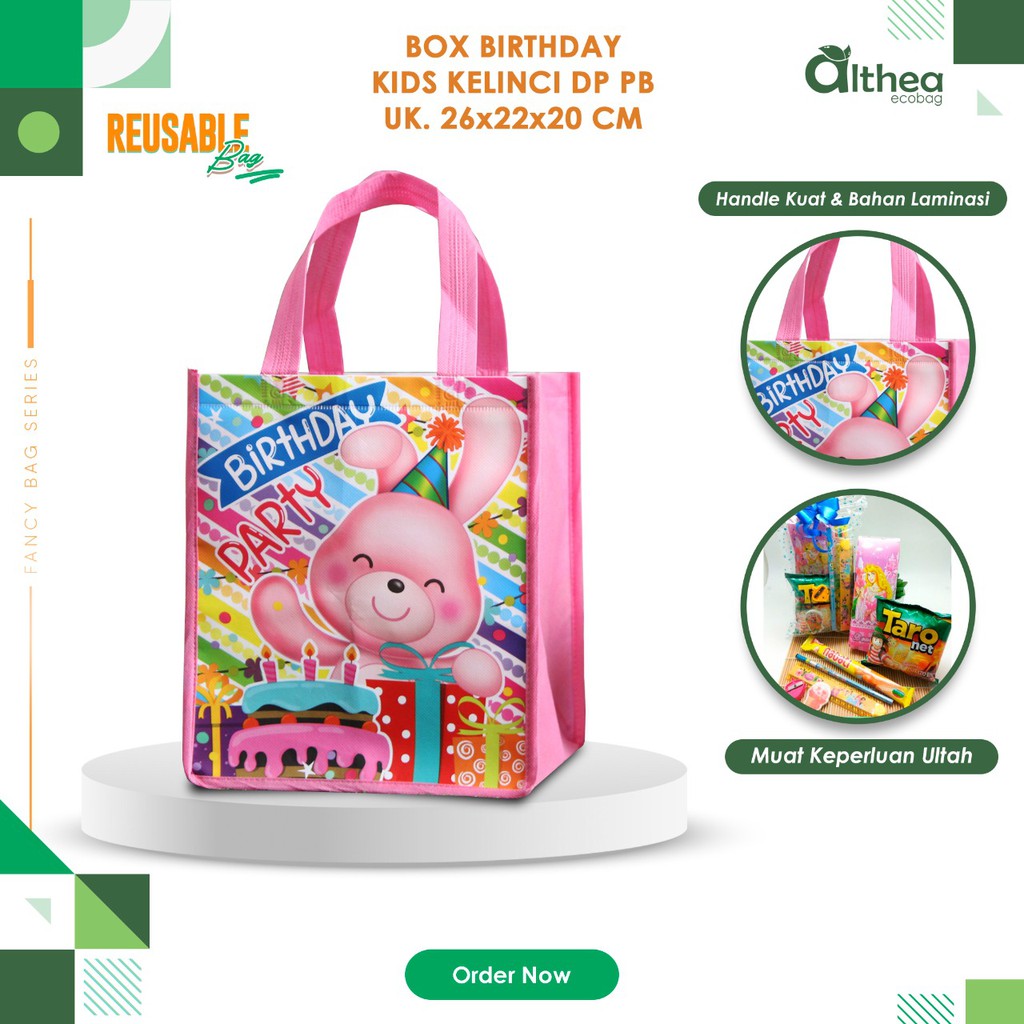 Goodie Bag Ulang Tahun Tas Ulang Tahun Anak Tas Bingkisan Ulang Tahun Anak Bento Laminasi 26X22X20