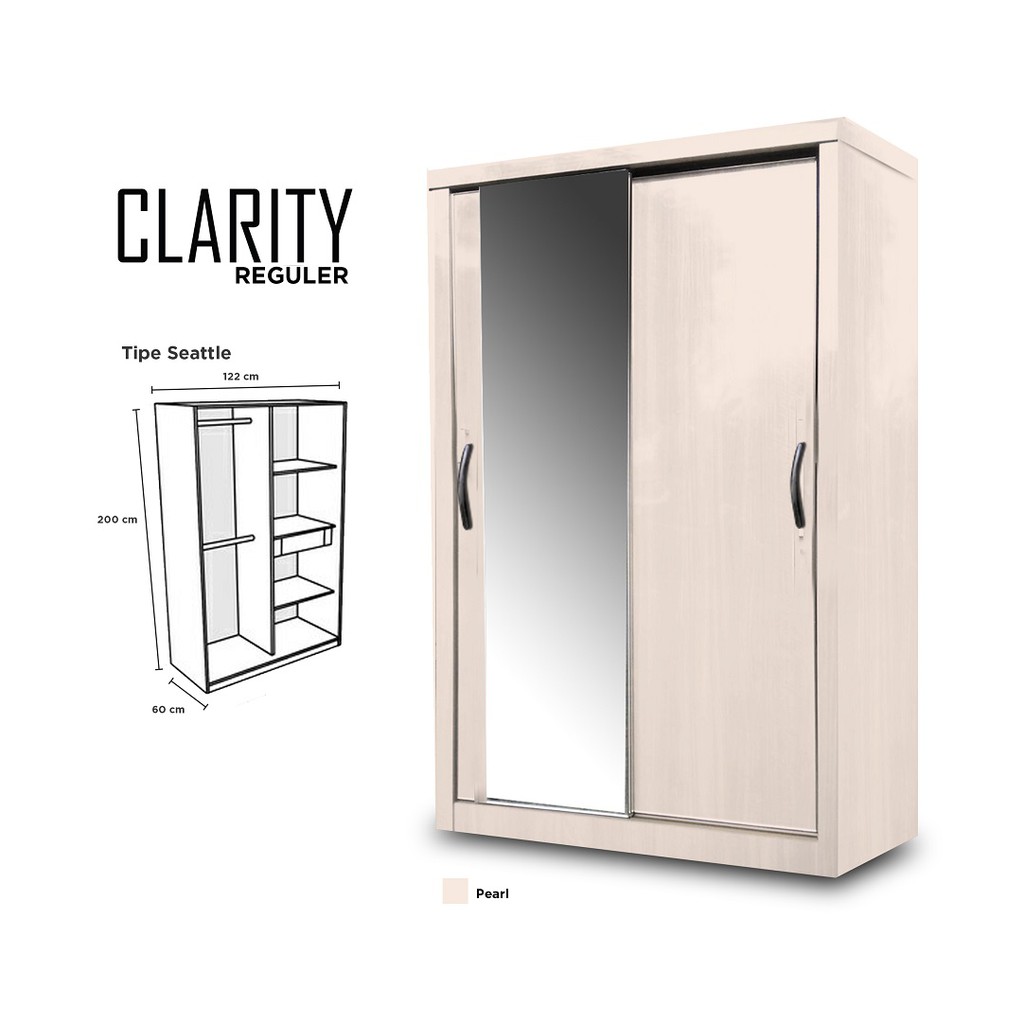 Lemari Pakaian 2 Pintu Kayu Mahoni Kaca Minimalis Lemari Pakaian 2 Pintu Kayu Mahoni Kaca Minimalis