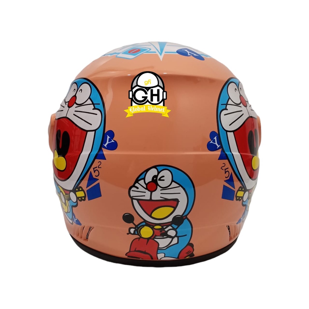 HELM EVOLUTION DORAEMON PEACH HALF FACE MODEL GM EVO