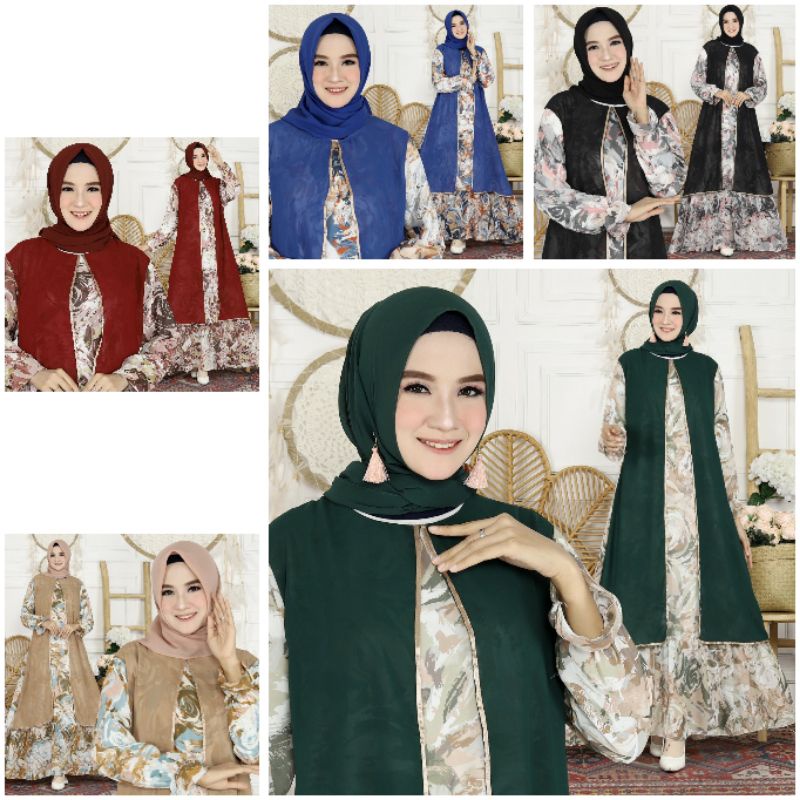 MAXI DRESS CANTIK ALISHA MAXI BAJU WANITA TERBARU BESTSELLER RK