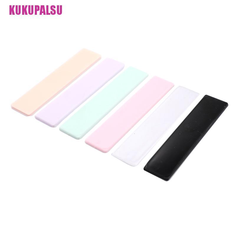 (Full) 48pcs / Set Stand Display Kuku Palsu Bentuk Persegi Panjang Transparan Untuk Latihan Nail Art