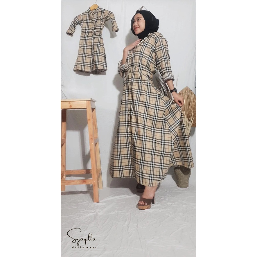 Syaqilla Gamis Couple Kotak Kotak 01