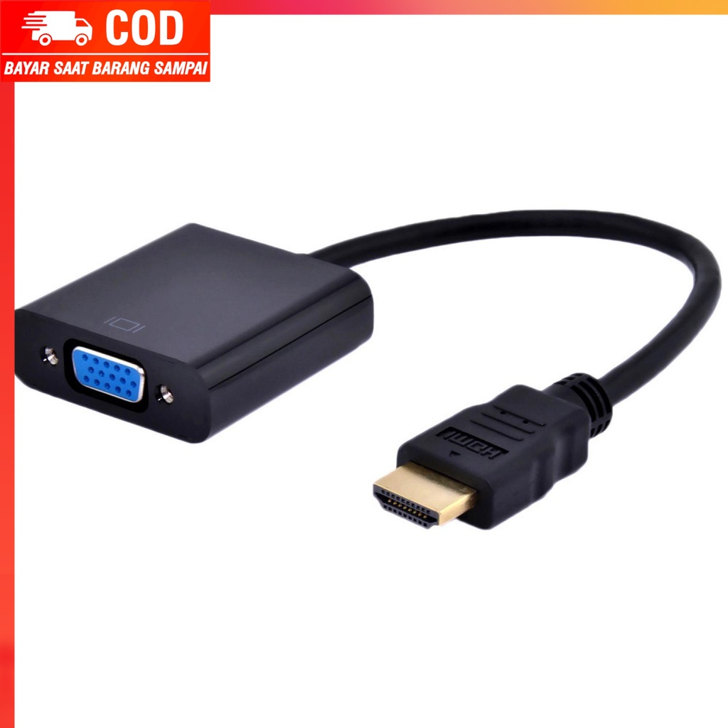 (100% BARANG ORI) Taffware Adapter HDMI ke VGA Female dengan Audio - HD008-1