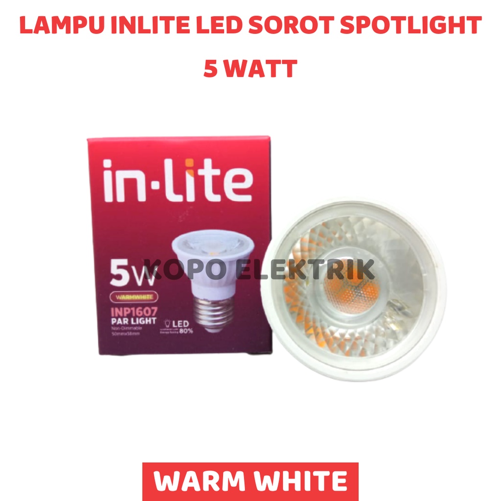 Lampu Sorot Led Spotlight 5w E27 PAR 5 Watt Ulir 220V Inlite