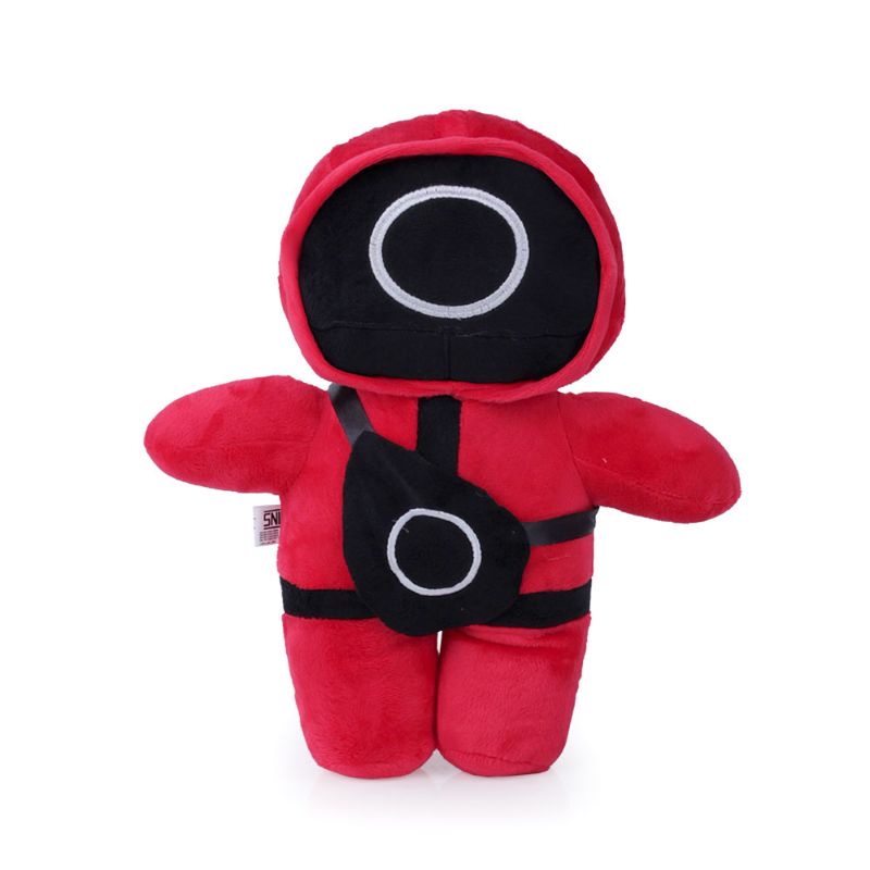 Boneka Squid Game Merah Berlabel SNI Tinggi 30 cm Bahan Premium | Boneka Cantik Lucu Lembut Ditangan Bahan Velboa Berkualitas