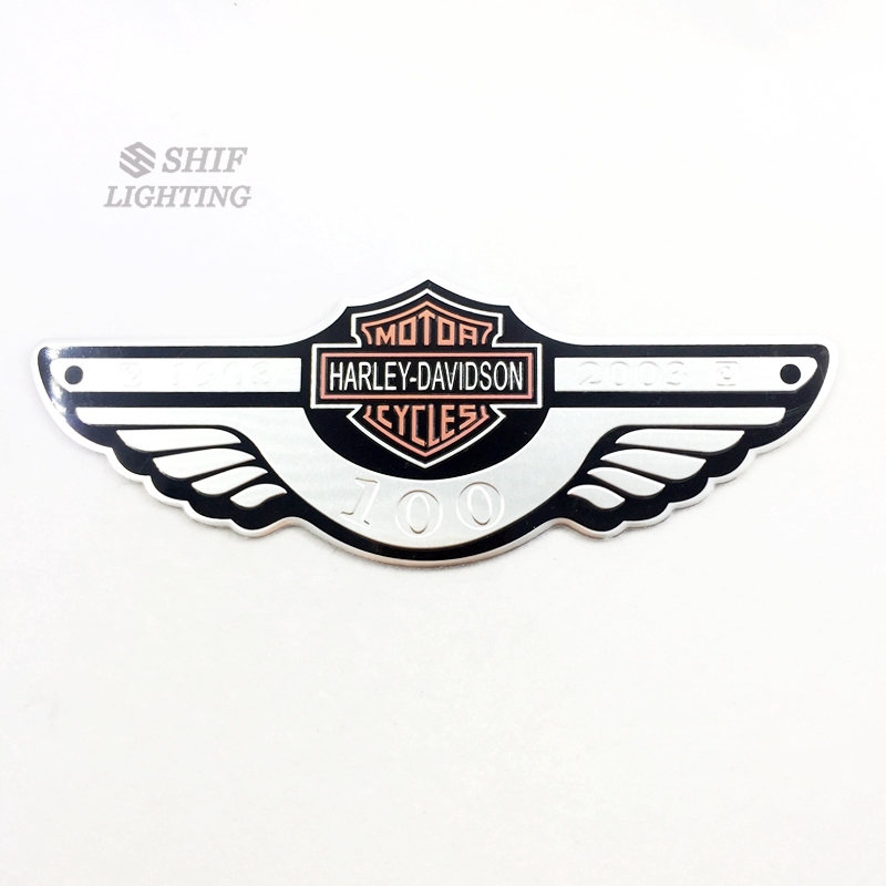 1x Stiker Emblem Badge Sticker Decal Aluminium Harley Davidson Motor