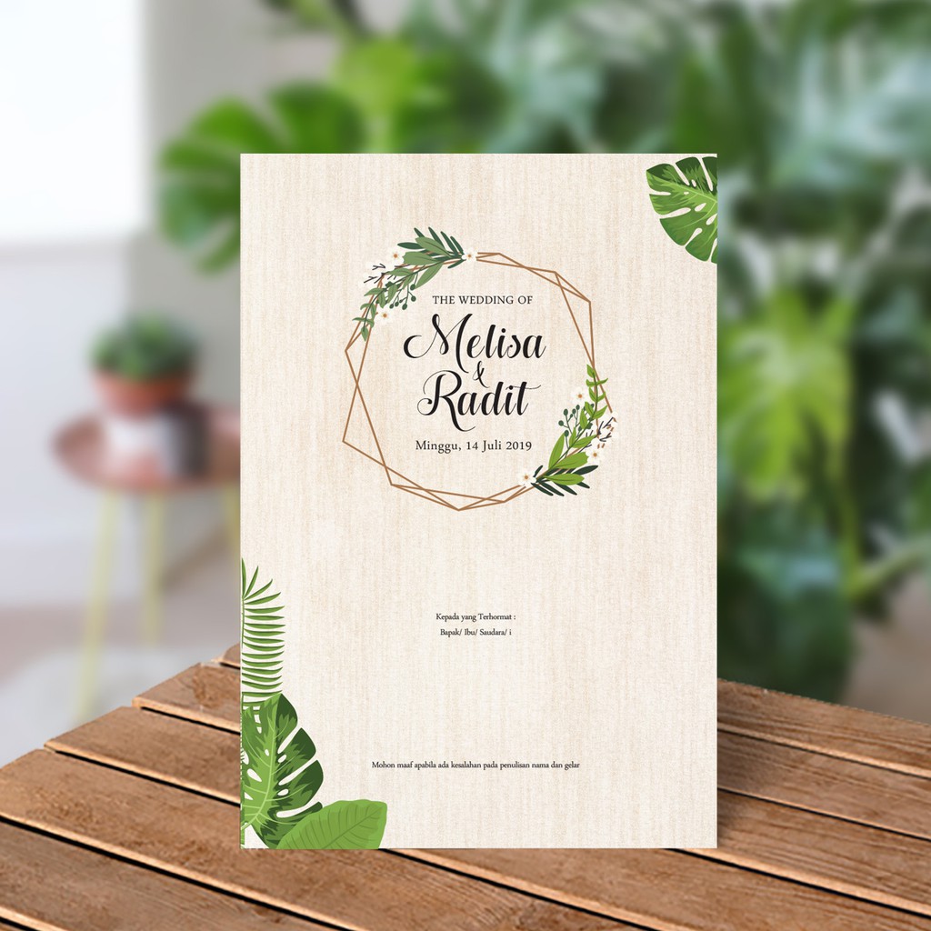 Undangan Pernikahan Softcover Murah Rustic, Undangan Rustic Simple Elegant Mewah dengan Tali Rami