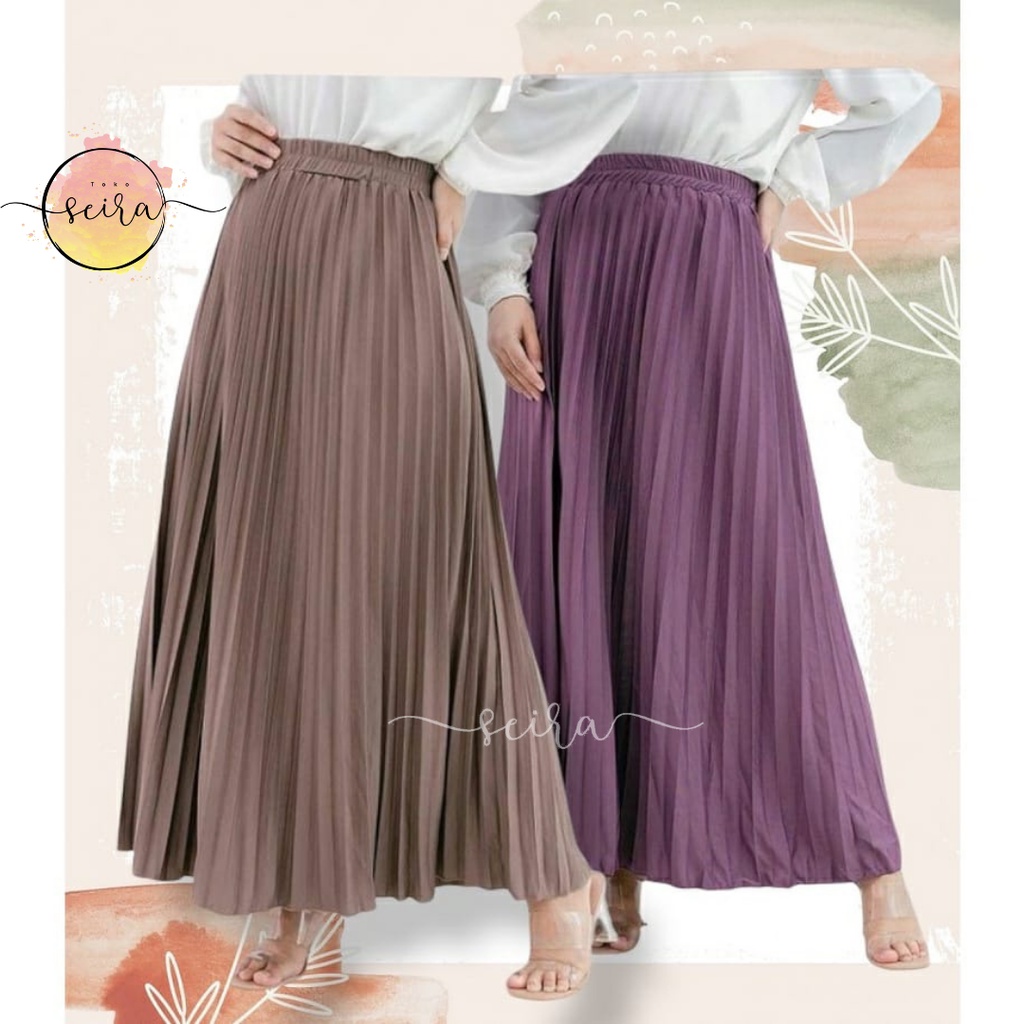 [BISA COD] Rok Plisket Jumbo