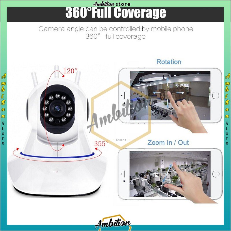 𝓝𝓔𝓦 𝓑𝓘𝓢𝓐 𝓒𝓞𝓓 Kamera Pengawas IP/V380 Wireless IP Camera HD 1080P [CCTV+SD Card] CCTV Wifi