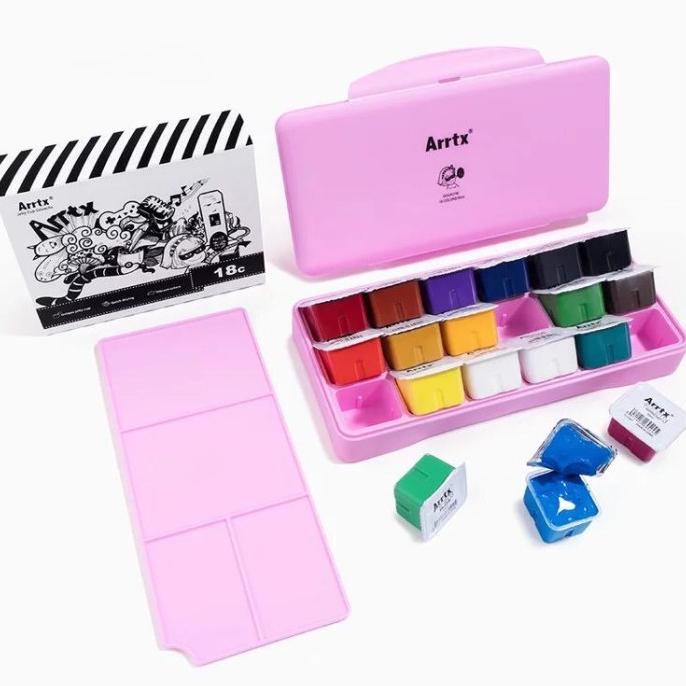 

Arrtx Gouache 18 x 30ml (free mixing palette) Basic Color set ---READY---