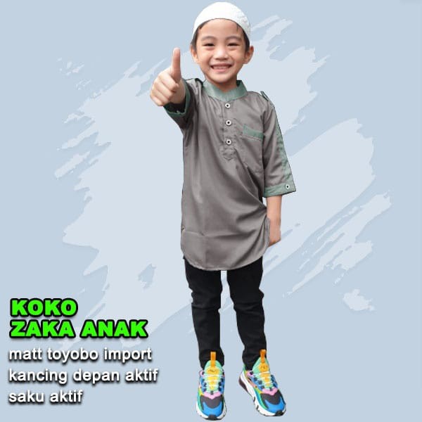 CTN Baju muslim koko ZAKA ANAK aneka warna best seller