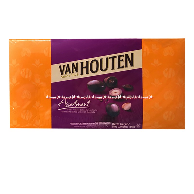 VanHouten Assortment Almond 130gr Cashew Coklat Bulat Kacang Van Houten Chocolate Van Houten