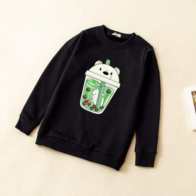 SWEATER WANITA CUTE BEAR FLEECE TEBAL PREMIUM TERBARU,