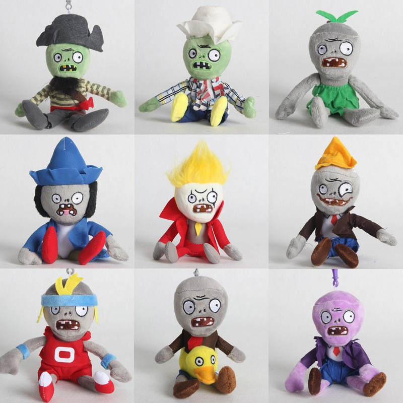 Mainan Boneka Stuffed Plush Tanaman Kacang Polong / Bunga Matahari / Zombie Ukuran 10-18CM