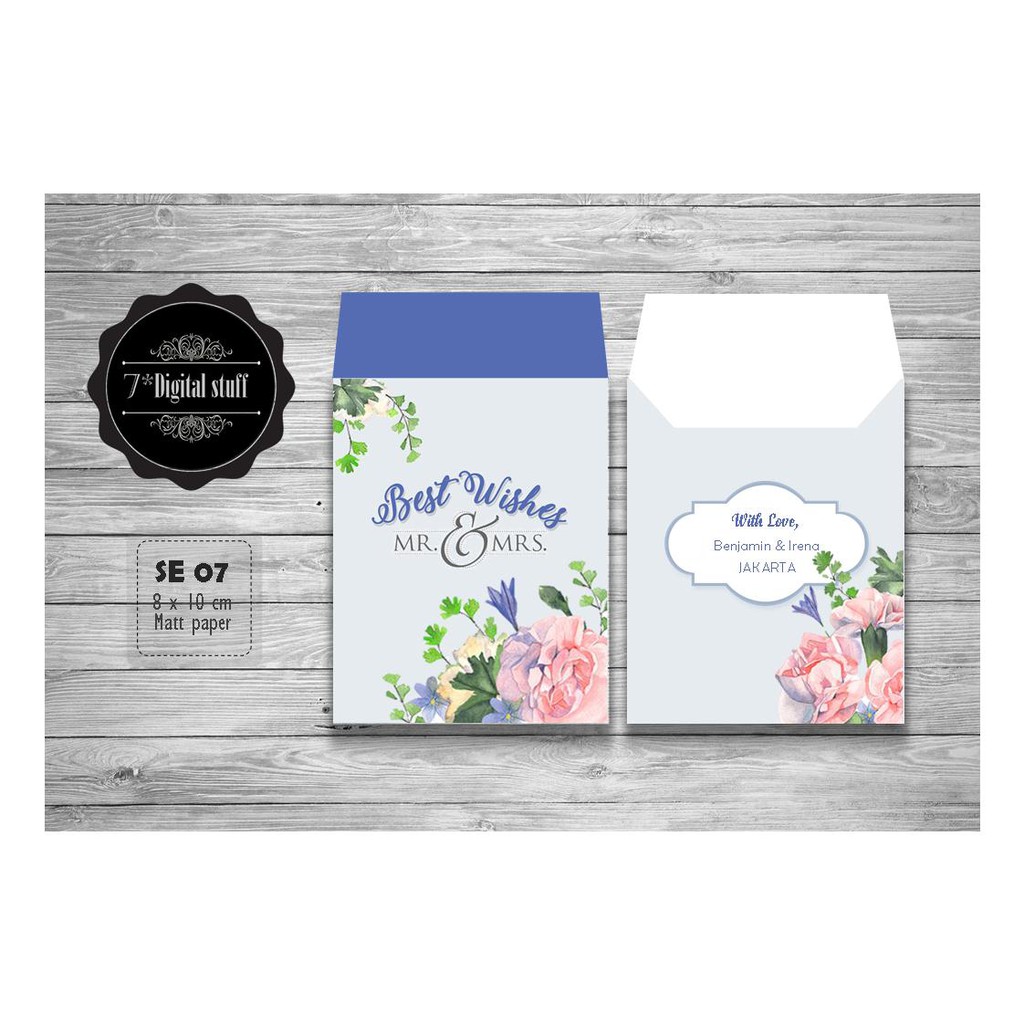 

Amplop angpao pernikahan wedding custom nama SE 07 - SE 12.