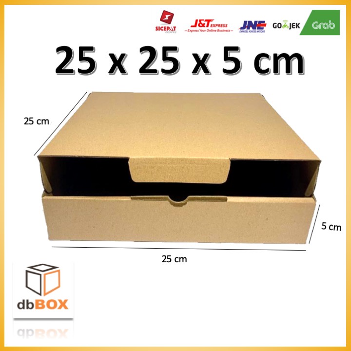 Kardus 25x25x5 cm | dusbox dus packing kardus box Die Cut & Easy Usage | Box Pizza-2