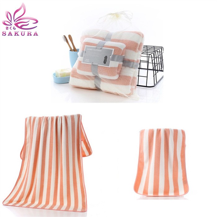 Handuk Set 2 in1 Handuk Mandi Dan Wajah microfiber-SOSOYO