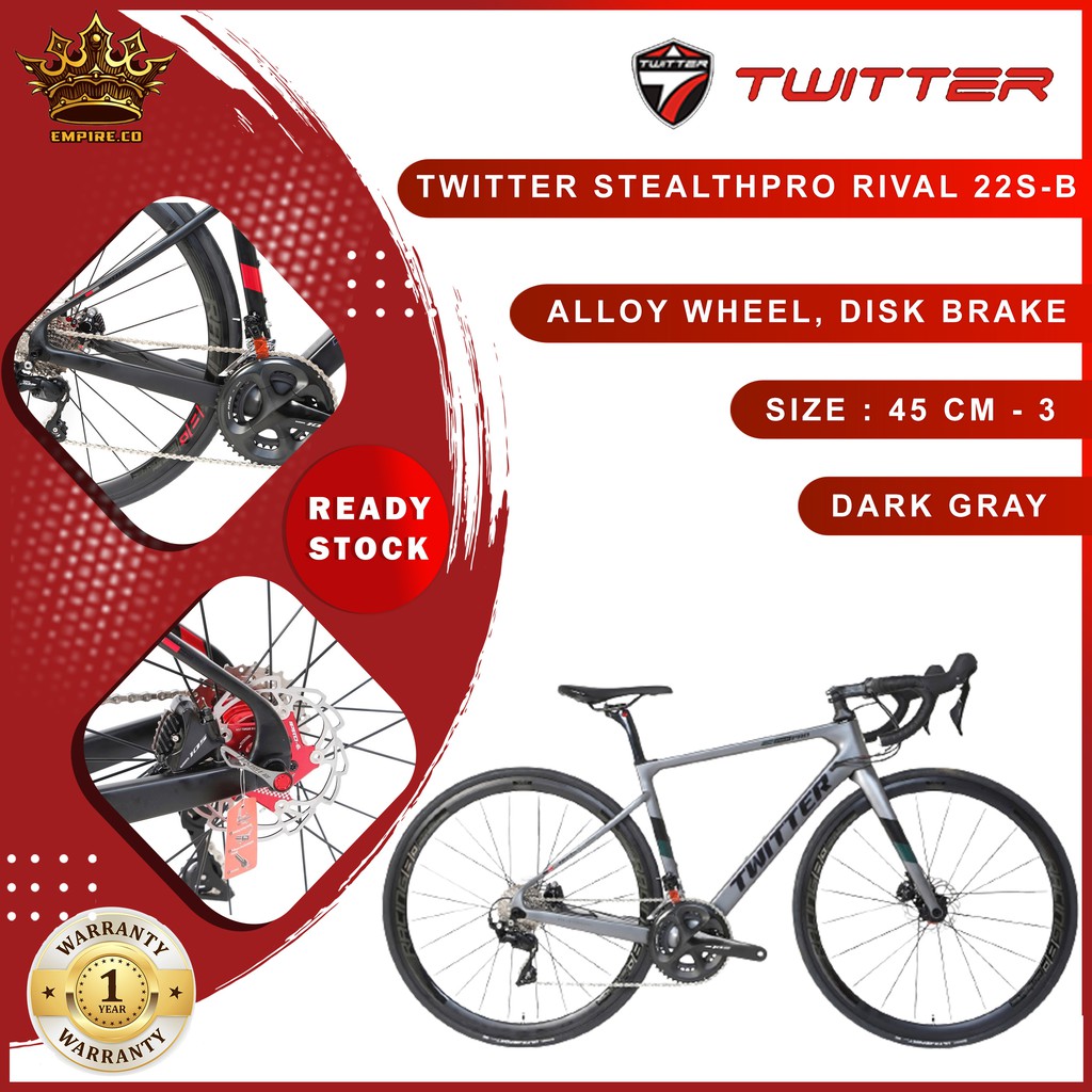 Twitter Road Bike 700C StealthPro Disk Brake Rival-22S-B Sepeda Balap