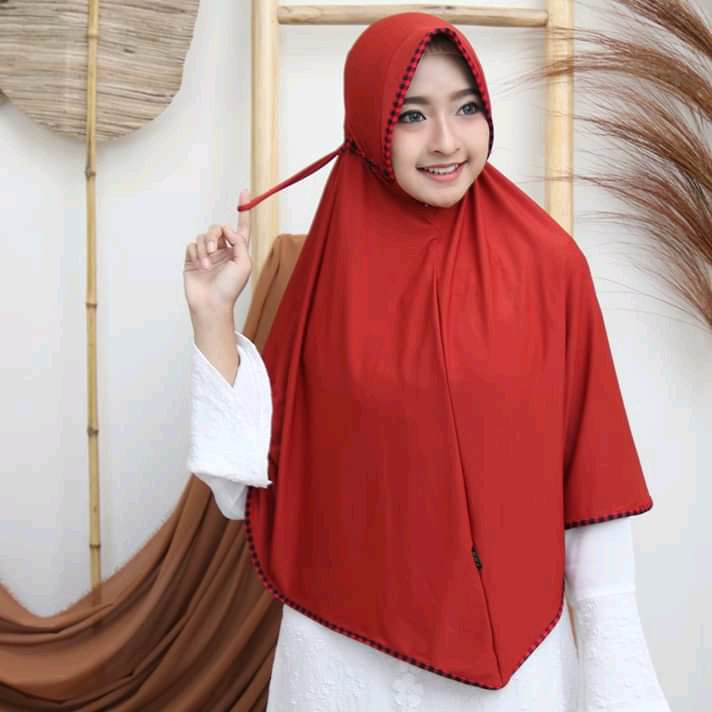 (COD) Termurah - Jilbab Instan Serut Kotak Jilbab Jersi Serut List Jilbab Jersey Serut Inayah