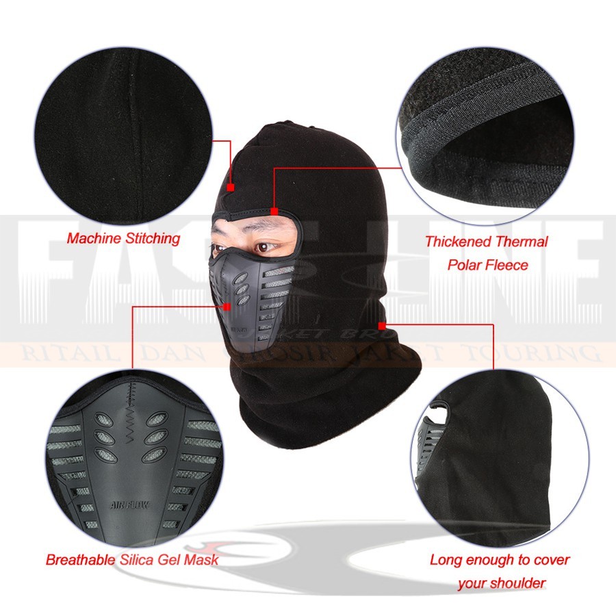 Masker Ninja Tebal / Masker Full Face Balaclava Touring Motor