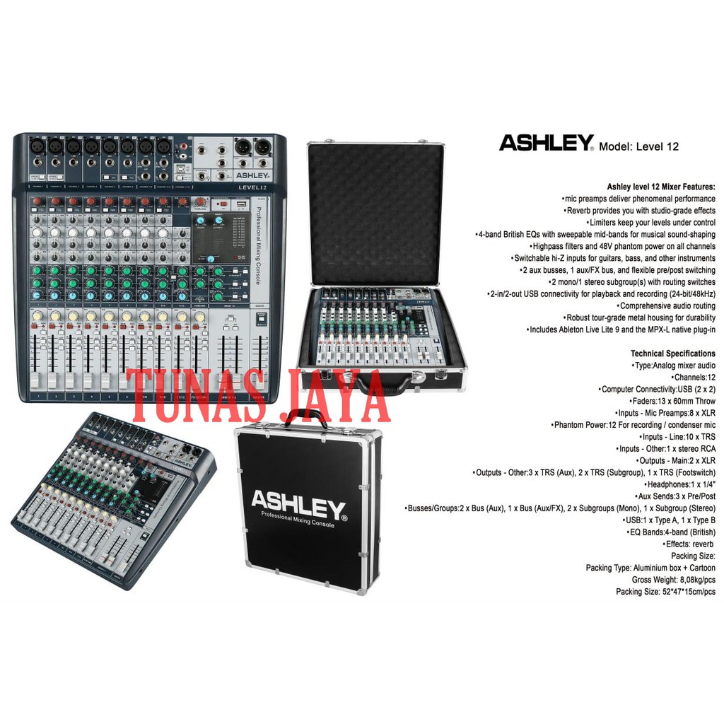 Mixer Audio Ashley Level 12 Original 12 Channel ashley Level12