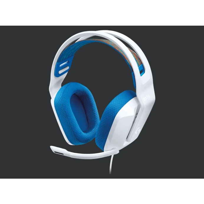 Logitech G335 White 7.1 Surround Wired Gaming Headset - Putih