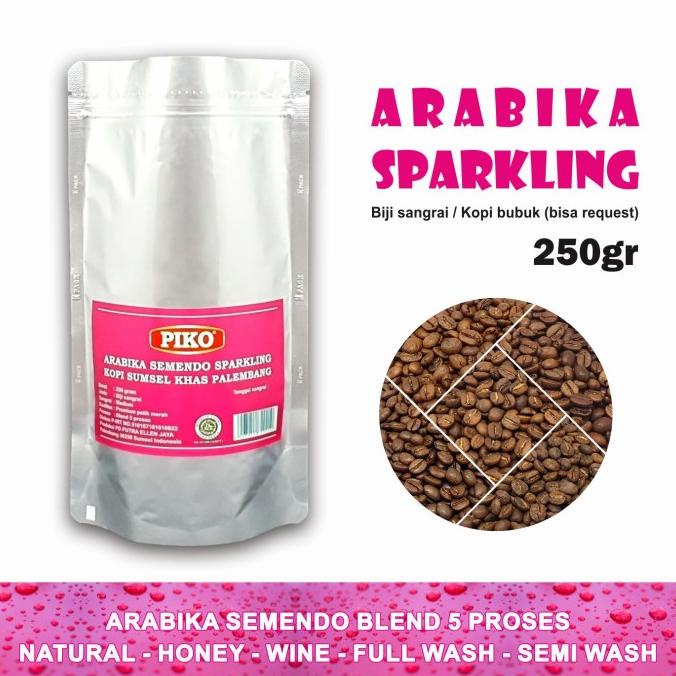

[ COD ] KOPI ARABIKA SEMENDO SPARKLING 250gr BIJI KOPI BUBUK TERMURAH Kode 1214