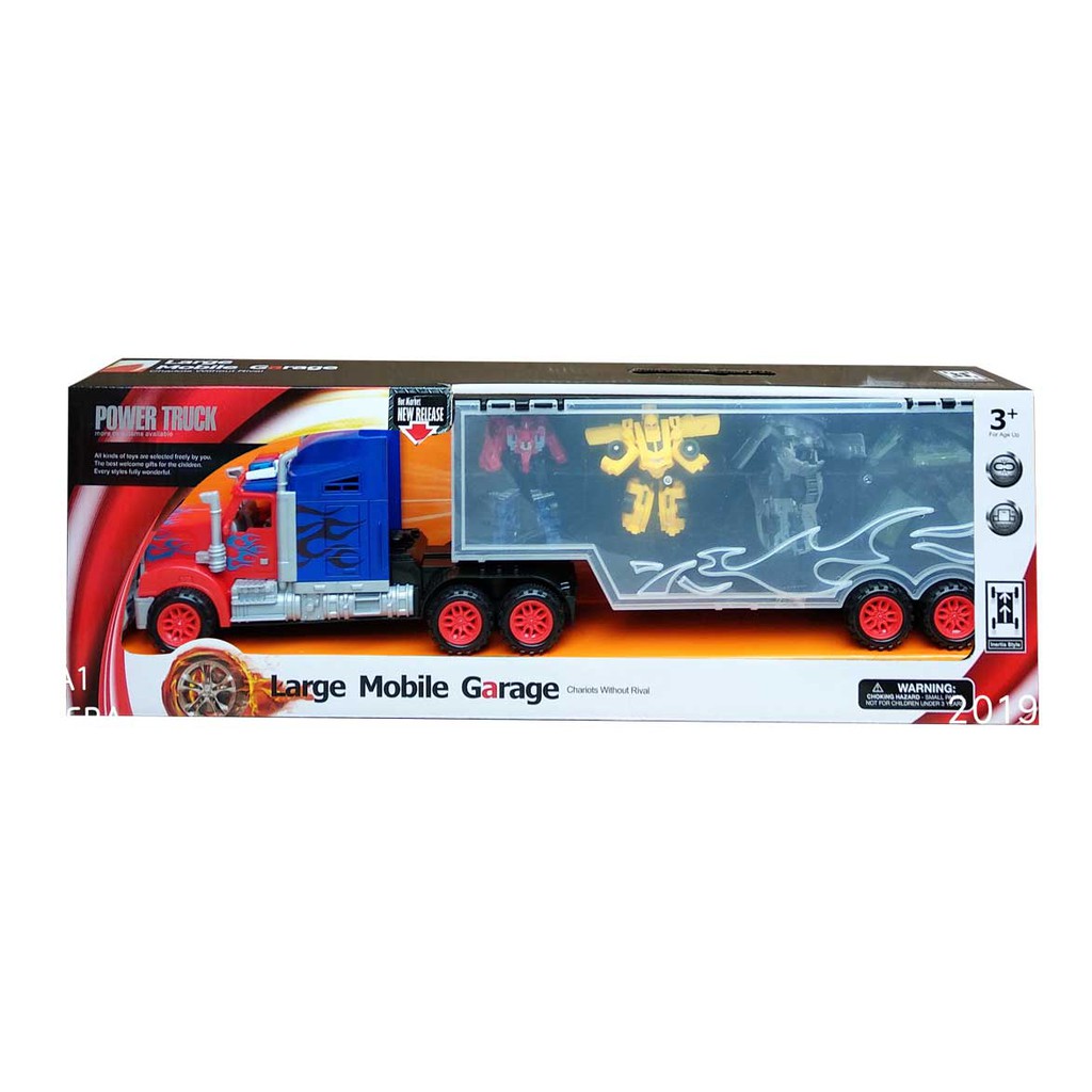  MAINAN  MOBIL TRUCK KONTAINER OPTIMUS PRIME ISI ROBOT LARGE 