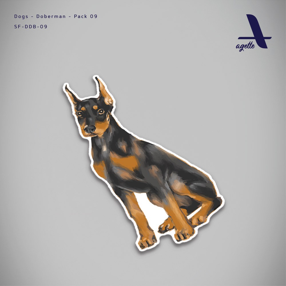 

1 PCS - Stiker Anjing Doberman - 09 - Laminasi - Waterproof Sticker