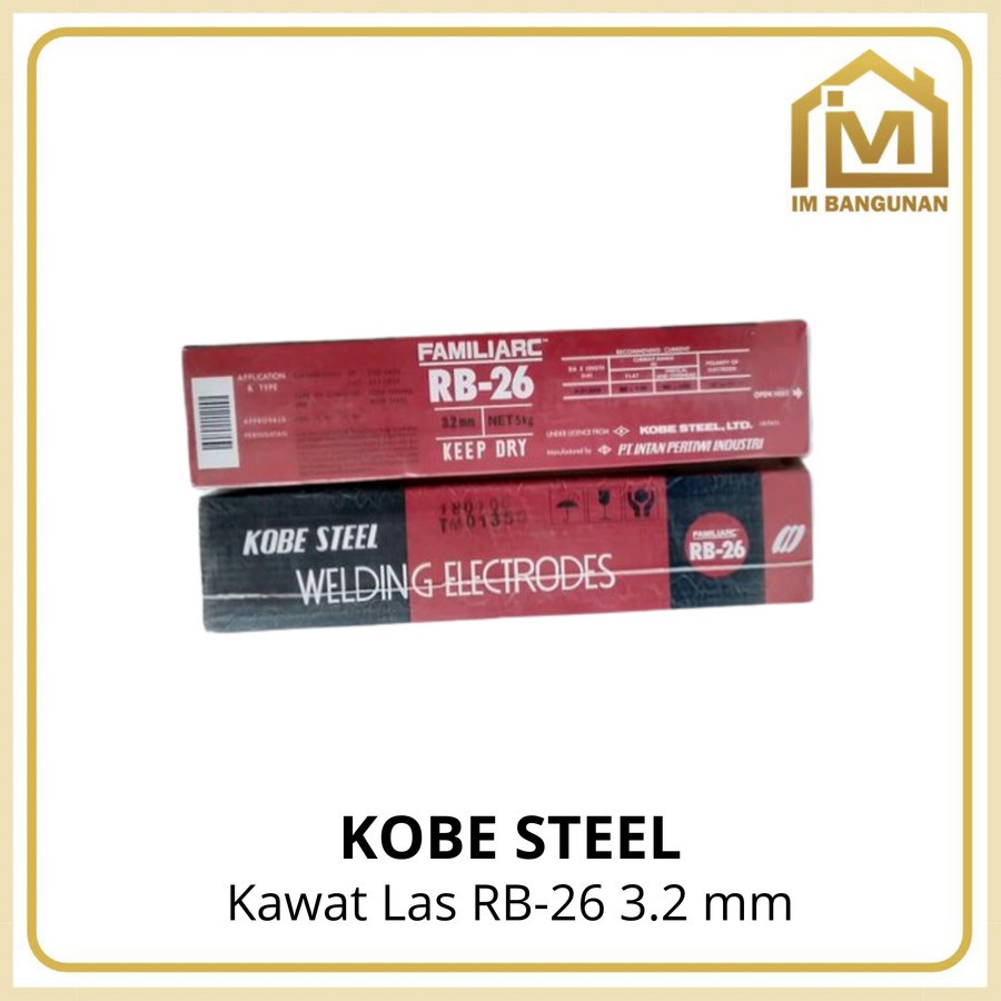Kawat Las Kobe Steel RB-26 3.2mm / RB 260 3.2 mm