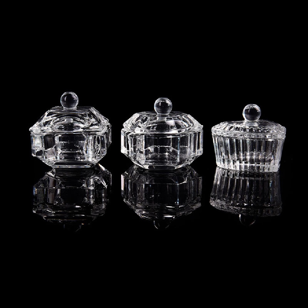 [OOID] Nail Art Glass Cup Dappen Dish for Arcylic Nail Art Liquid Holder Powder Bowl ID