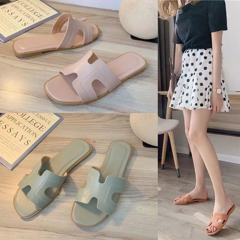 Korea Women Shoes/ Sandal Flat Wanita 5040 (Size 36-41)