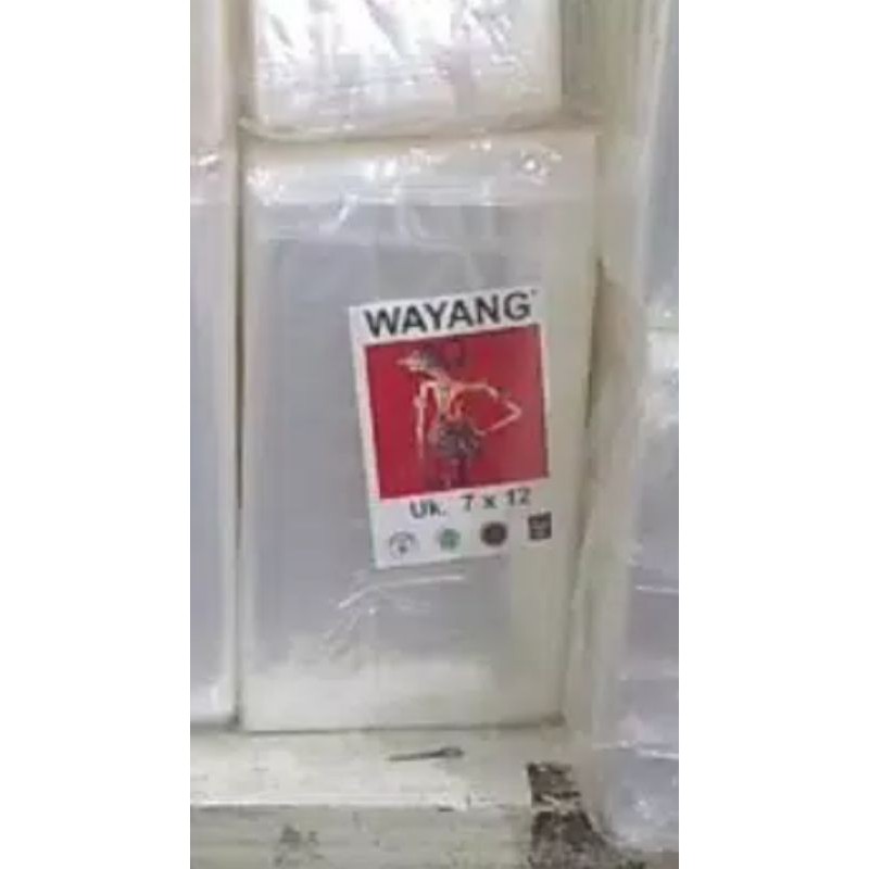 PLASTIK PP WAYANG UK. 7X12 PLASTIK BENING 7X12