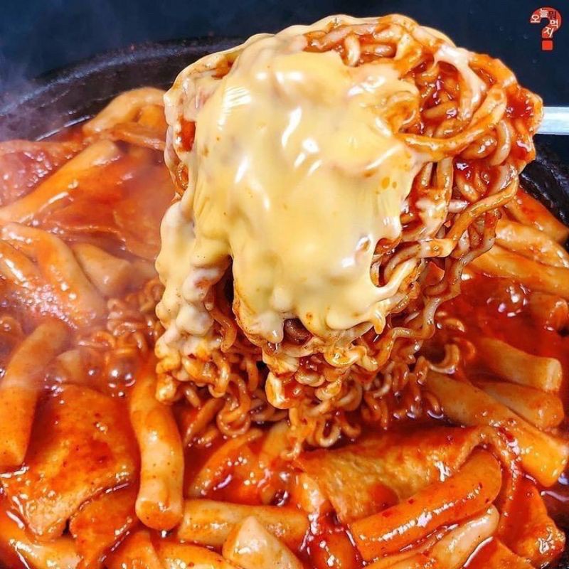 

ramyeon tteokbokki rapokki+Nori+Mozarella