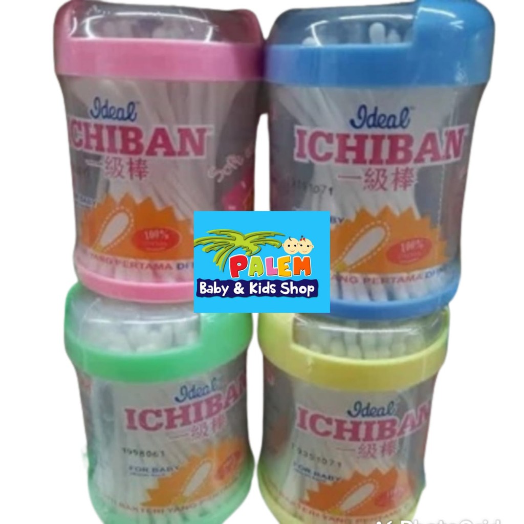 ideal ichiban cotton buds for baby ukuran kecil isi 100 pcs anti bacteria ic-136p