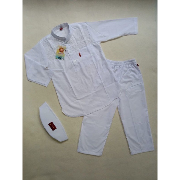 Baju Koko Anak Putih pakistan A&J Lengan Panjang