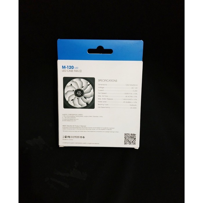 Alseye Airmax M-120 MR Fan Casing 12cm LED AUTO RGB Gaming Fan alseye