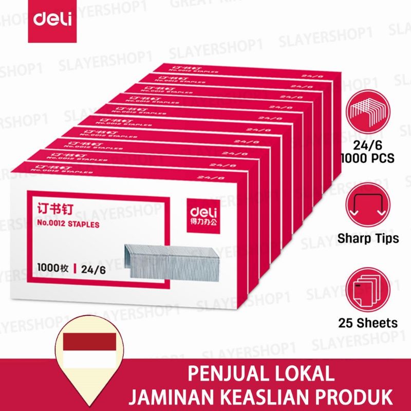 

Deli Staples No 3 / Isi Staples - Staples Deli 24/6 E0012N Anak Hekter