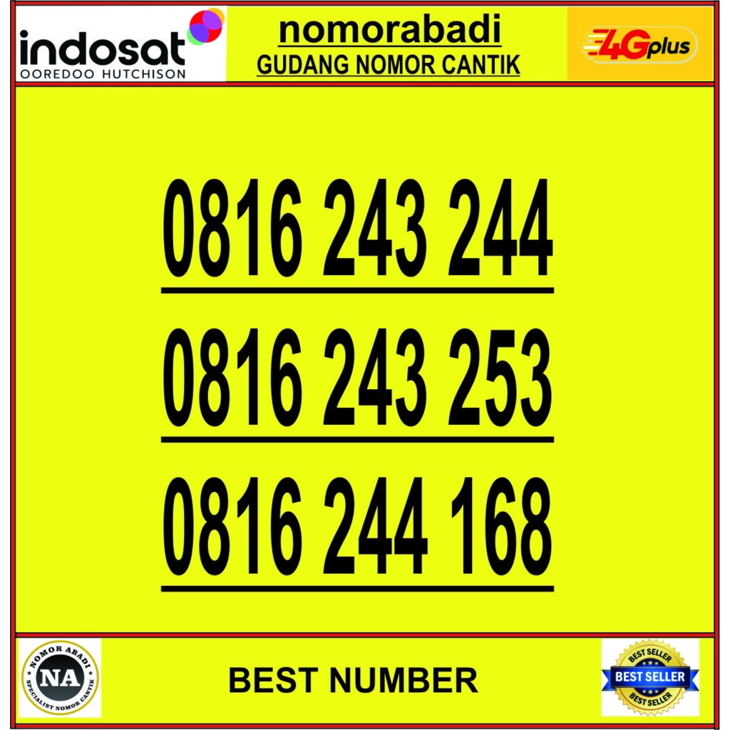 NOMOR CANTIK INDOSAT 4G 10DIGIT H2000