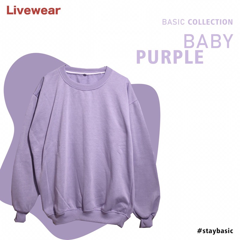 SWEATER POLOS BASIC LILAC BABY PURPLE UNISEX WANITA SWEATER POLOS BASIC LILAC BABY PURPLE UNISEX WANITA