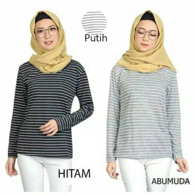 BAJU WANITA / STRIPE TEE L