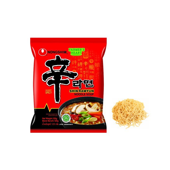 Nongshim Korea Ramen Shin Ramyun Noodle Soup Farmer’s Heart 120grams