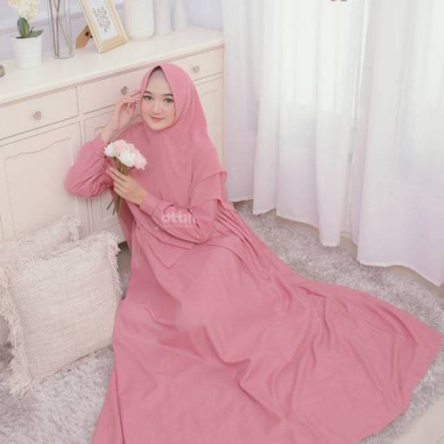 Attin Gamis Polos Meyra dress